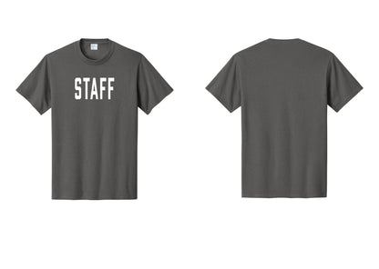 NYC Factory Staff T-Shirt, Condensed Lettering - Front Only - Charcoal