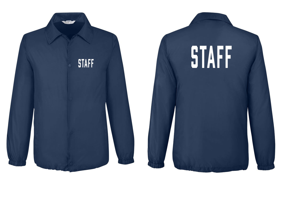 NYC Factory Staff Snap-Front Coaches Jacket (Classic) - Chest + Back - Sport Dark Navy