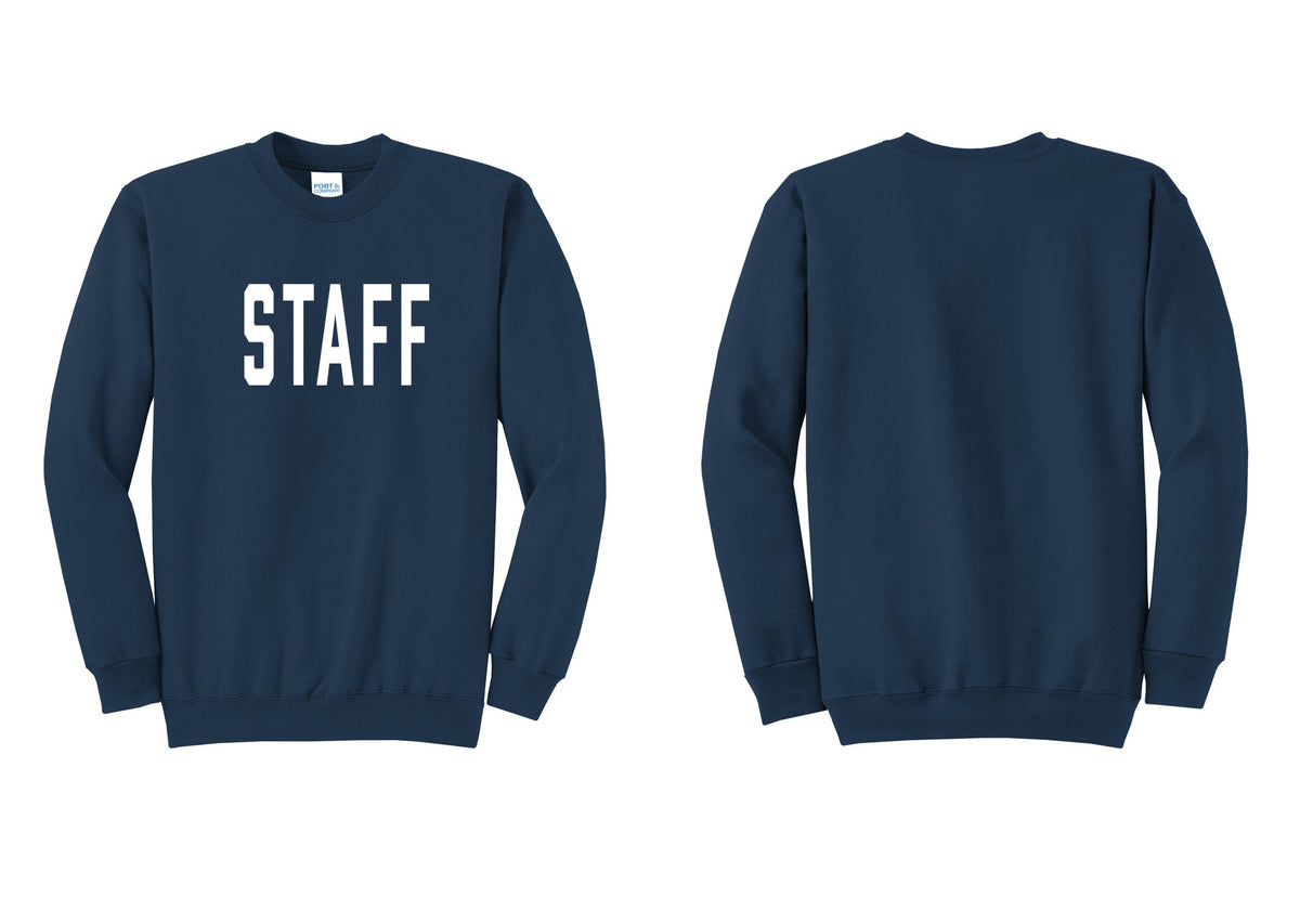 NYC Factory Staff Cotton Fleece Crewneck Sweatshirt (Classic) - Front Only - Navy