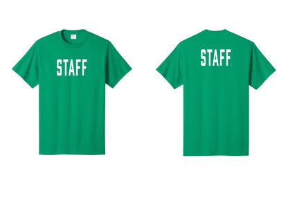 NYC Factory Staff T-Shirt, Condensed Lettering - Front + Back - Kelly