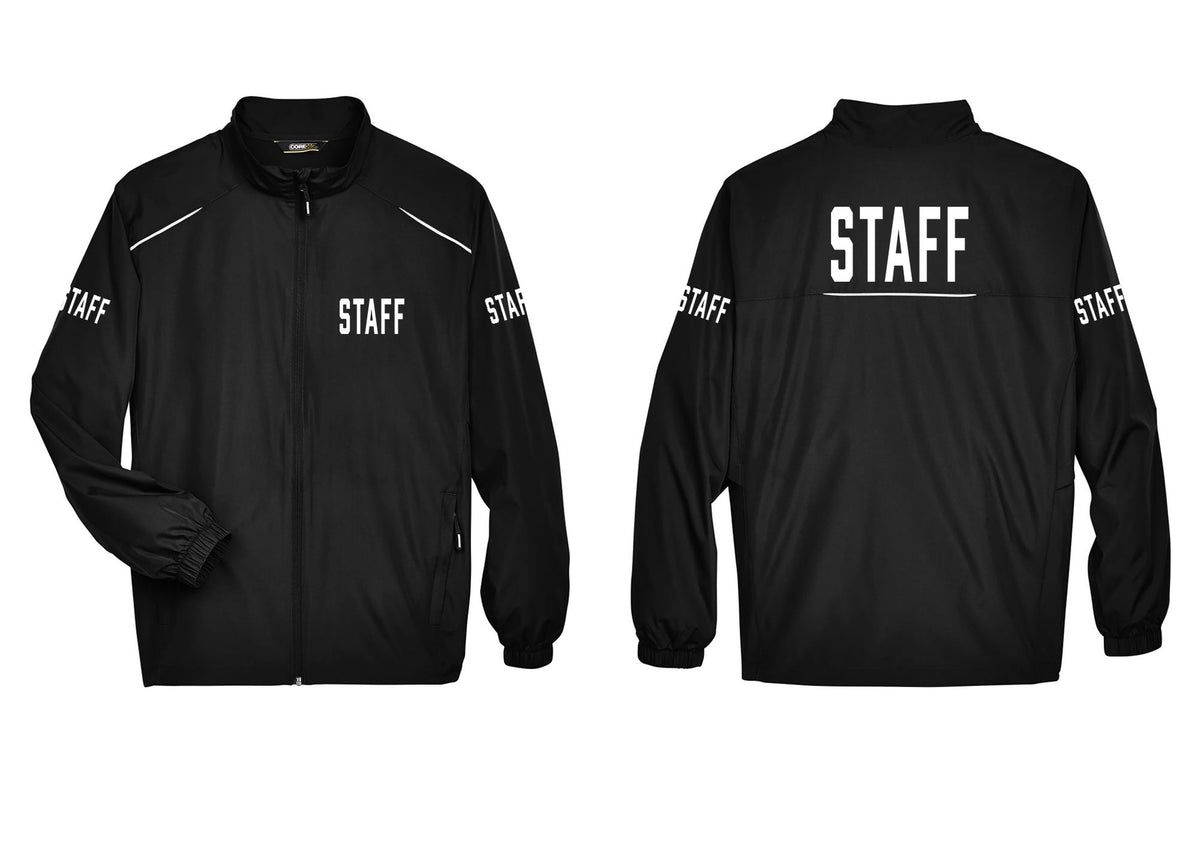 NYC Factory Staff Reflective Lightweight Jacket (Classic) - Chest + Back + Staff Sleeves - Black