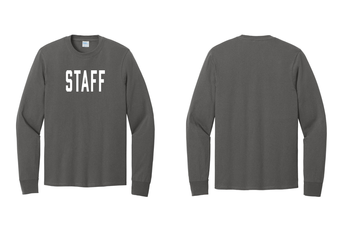 NYC Factory Staff Cotton Long Sleeve T-Shirt (Classic) - Front Only - Charcoal