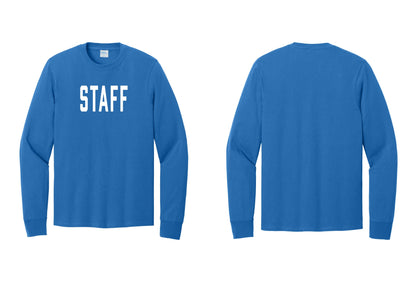 NYC Factory Staff Cotton Long Sleeve T-Shirt (Classic) - Front Only - Royal