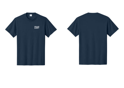 NYC Factory Staff T-Shirt, Condensed Lettering - Chest Only - Navy
