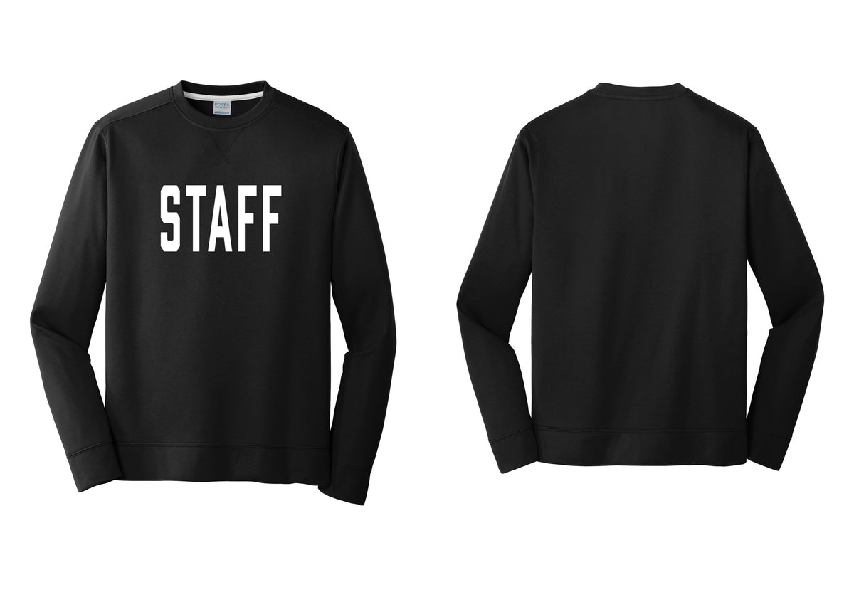 NYC Factory Staff Performance Fleece Crewneck Sweatshirt (Classic) - Front Only - Black
