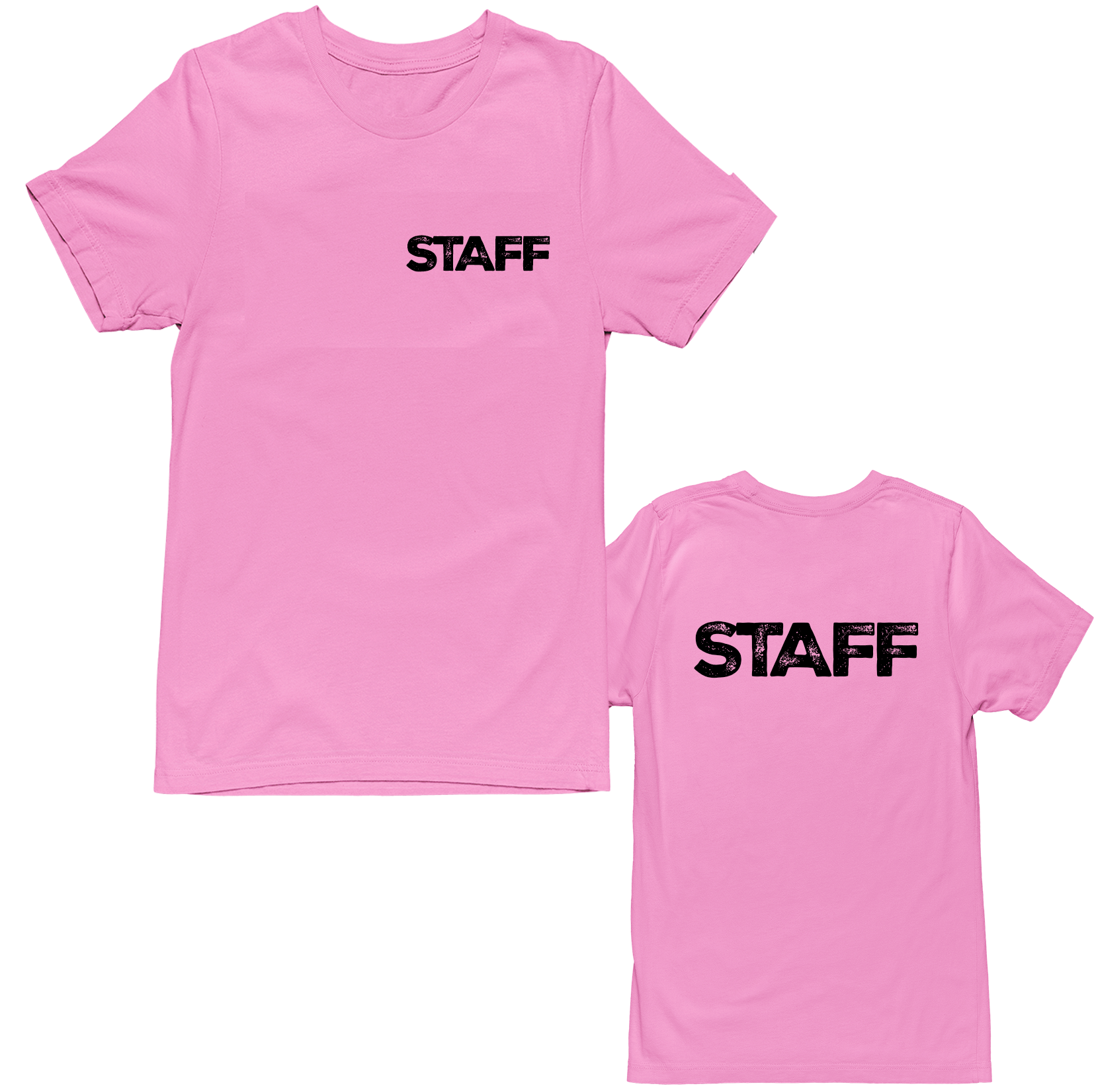 Mens Unisex Staff T-Shirt - Event Soft Cotton Tees - Rustic Style Design