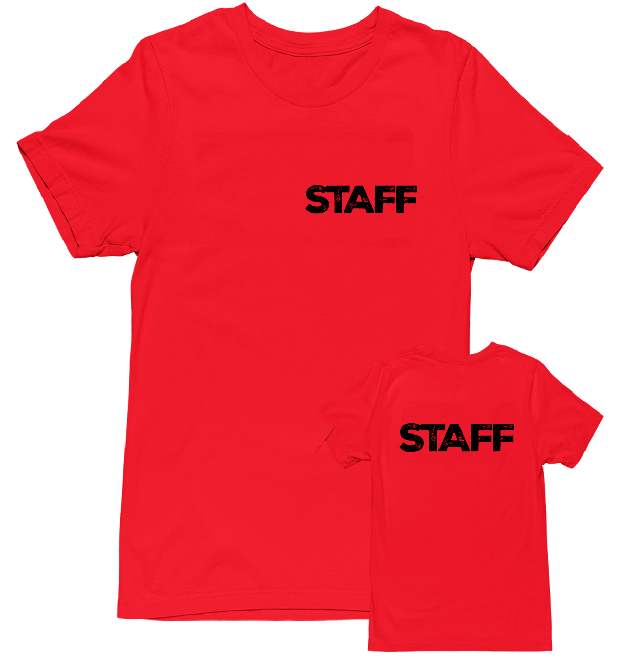 Mens Unisex Staff T-Shirt - Event Soft Cotton Tees - Rustic Style Design