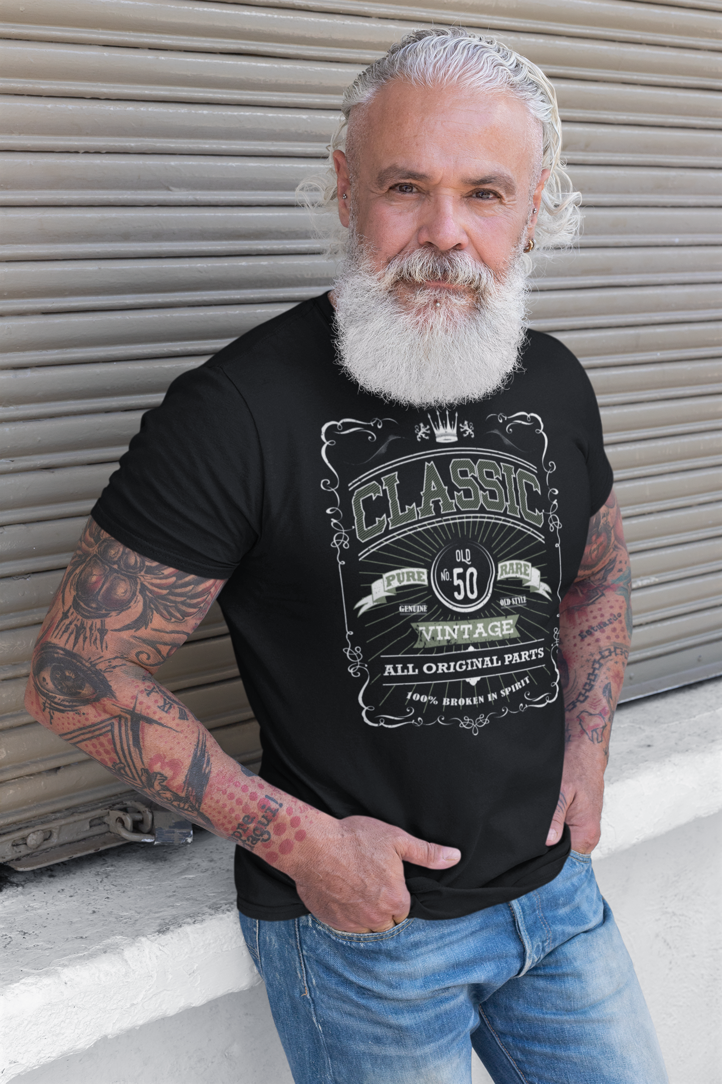 Klassisches Herren T-Shirt zum 45. Geburtstag Vintage Unisex 45 Schwarz