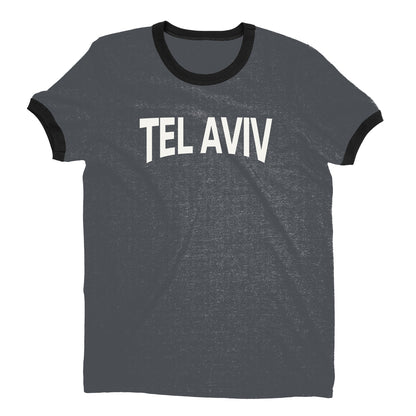 Tel Aviv Ringer Tee — Dark Heather