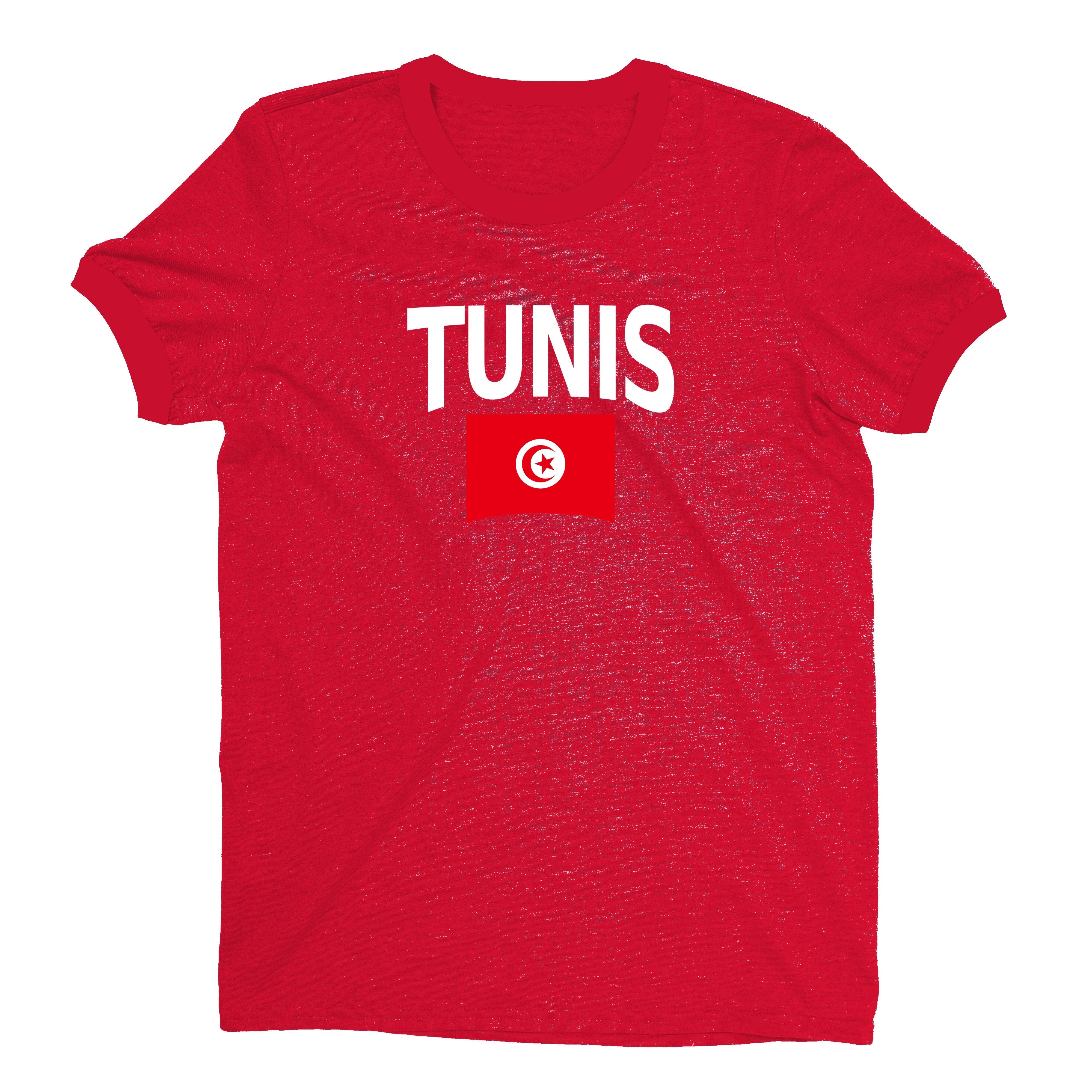 Tunisia World Cup Plain Tee Unisex T-Shirt -- NYC Factory - Standard Red