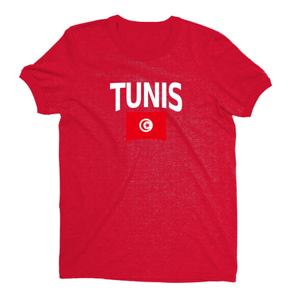 Tunisia World Cup Plain Tee Unisex T-Shirt -- NYC Factory - Standard Red