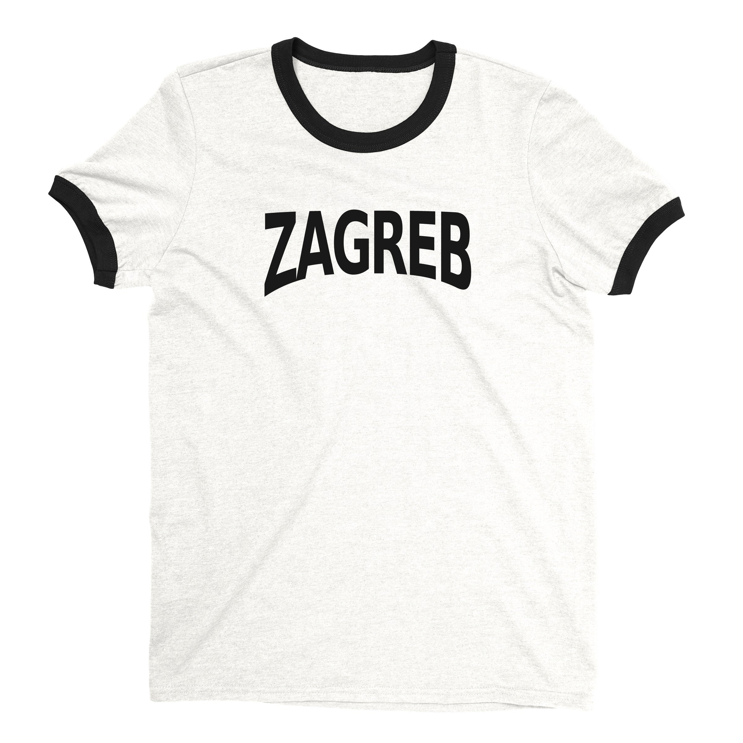 Zagreb Ringer Tee — White