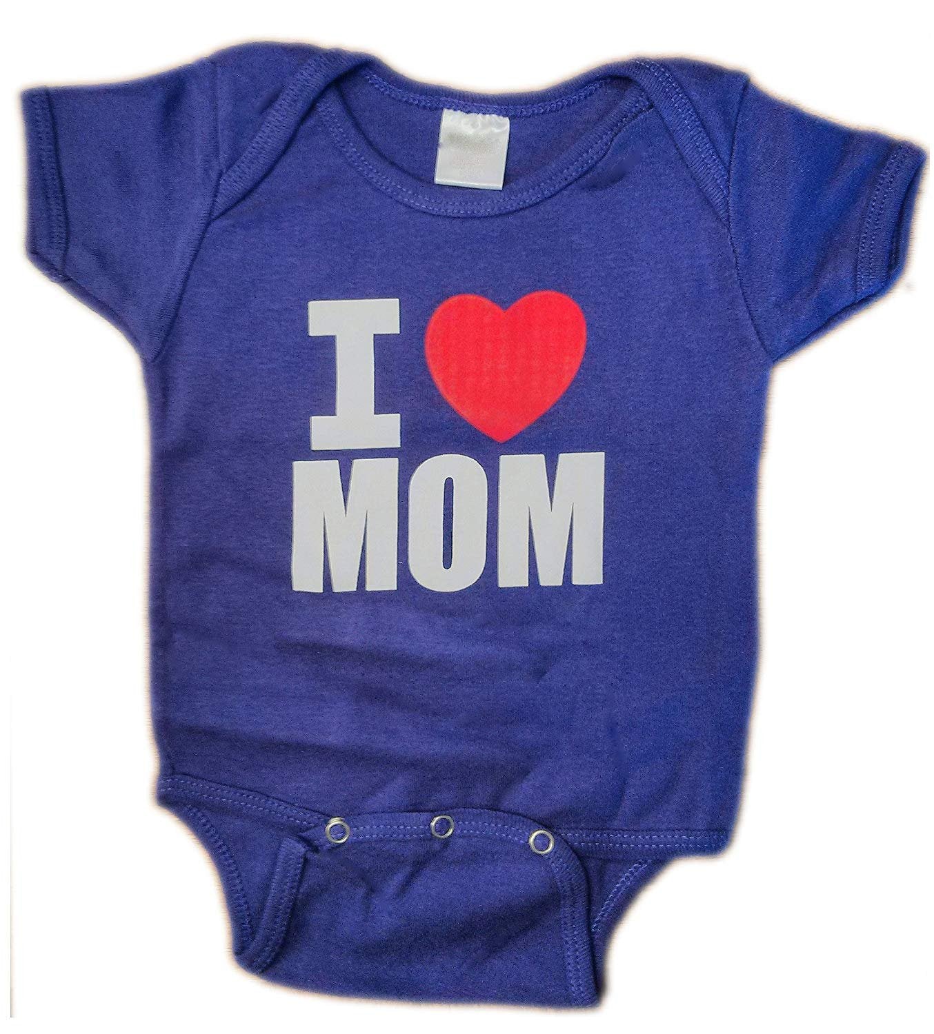 I Heart Mom Baby Bodysuit Purple Mothers Day Gift Girls Love Mommy Shirt