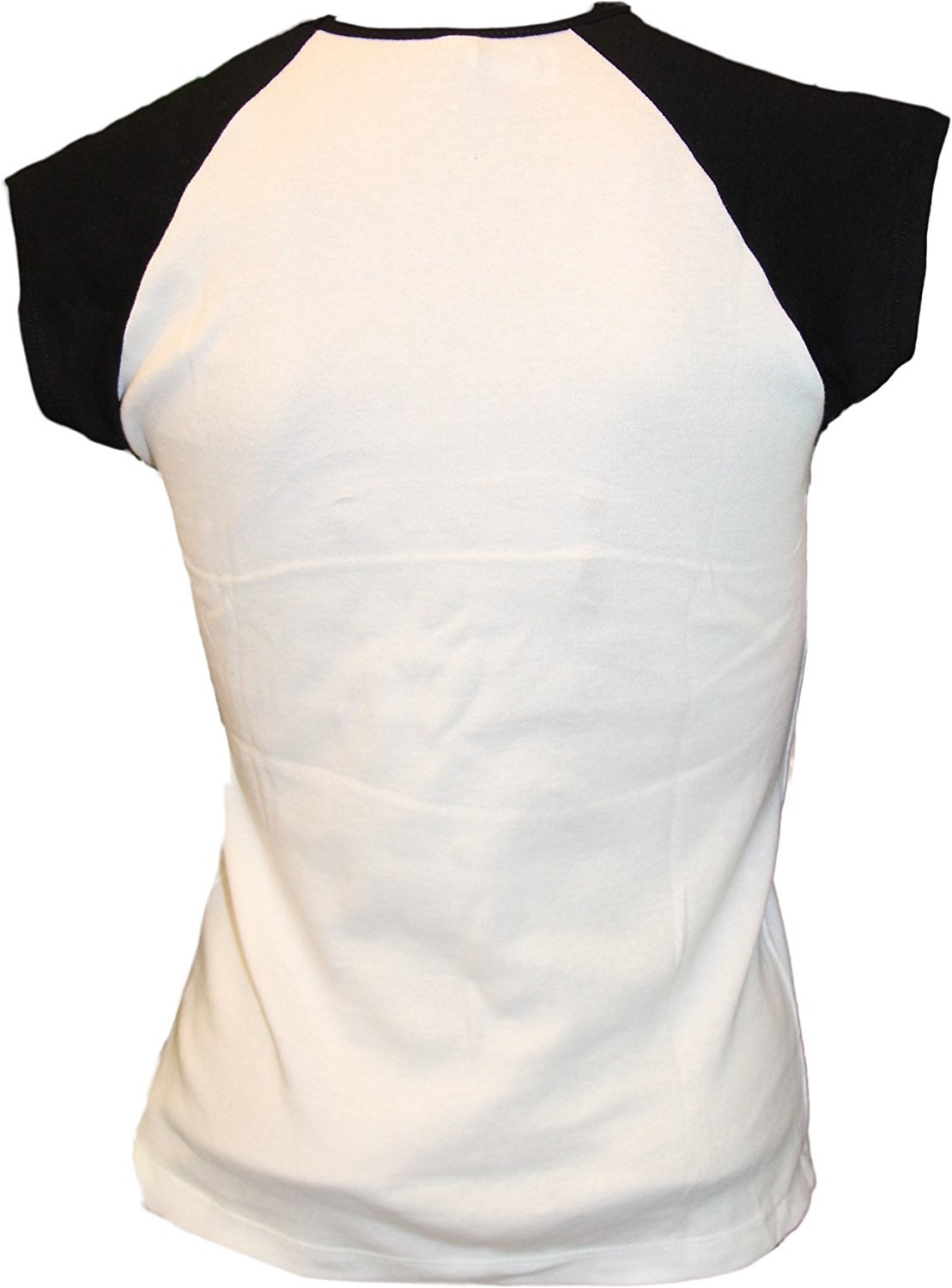 Ladies Raglan Lennon T-Shirt Womens New York City Tee Rib Cap Sleeve