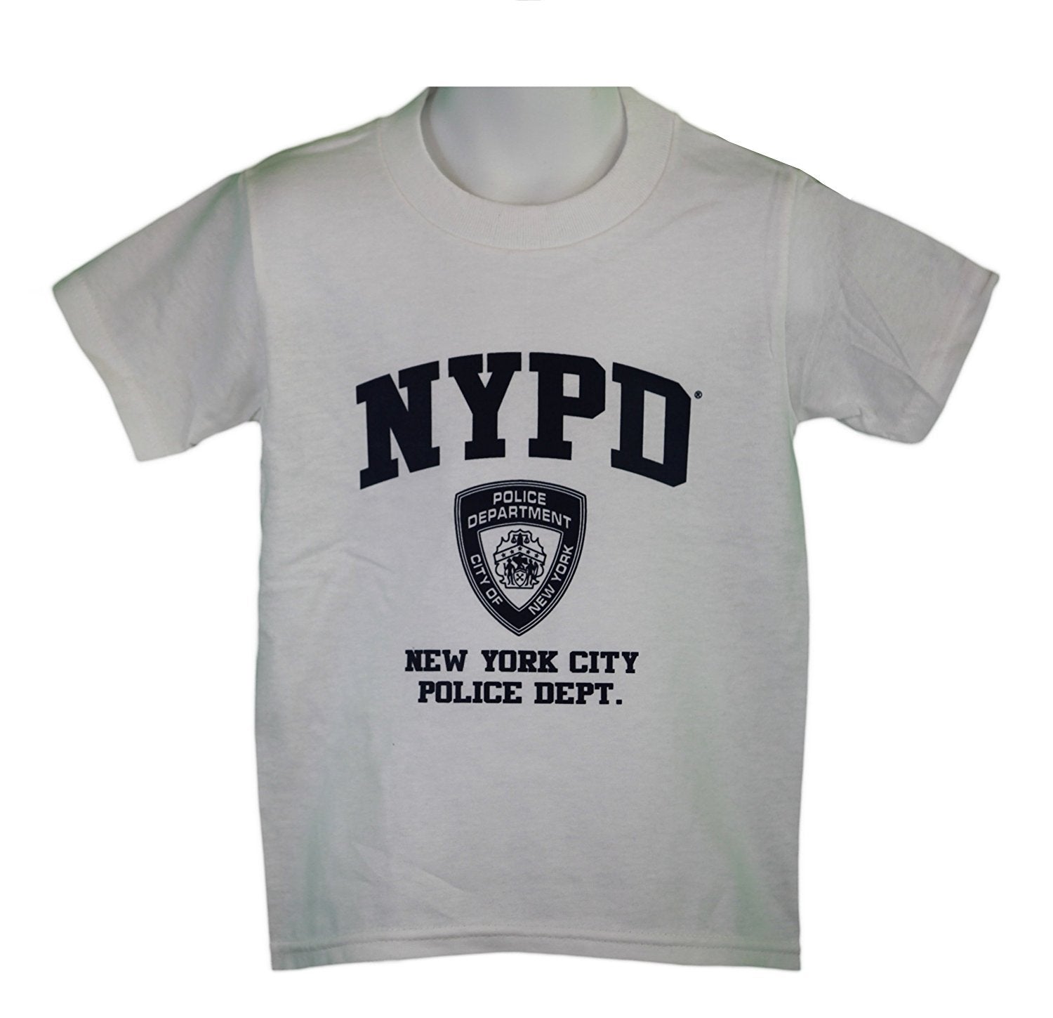 NYPD Kids Short Sleeve Screen Print T-Shirt White Officially Licensed