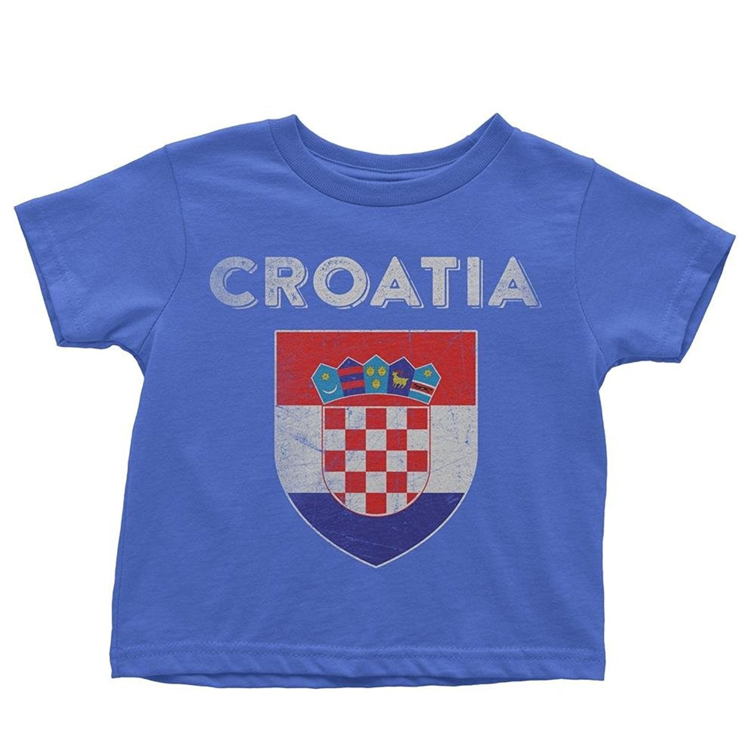 Croatia Flag Tee T-Shirt Infant Distressed Retro II Shirt