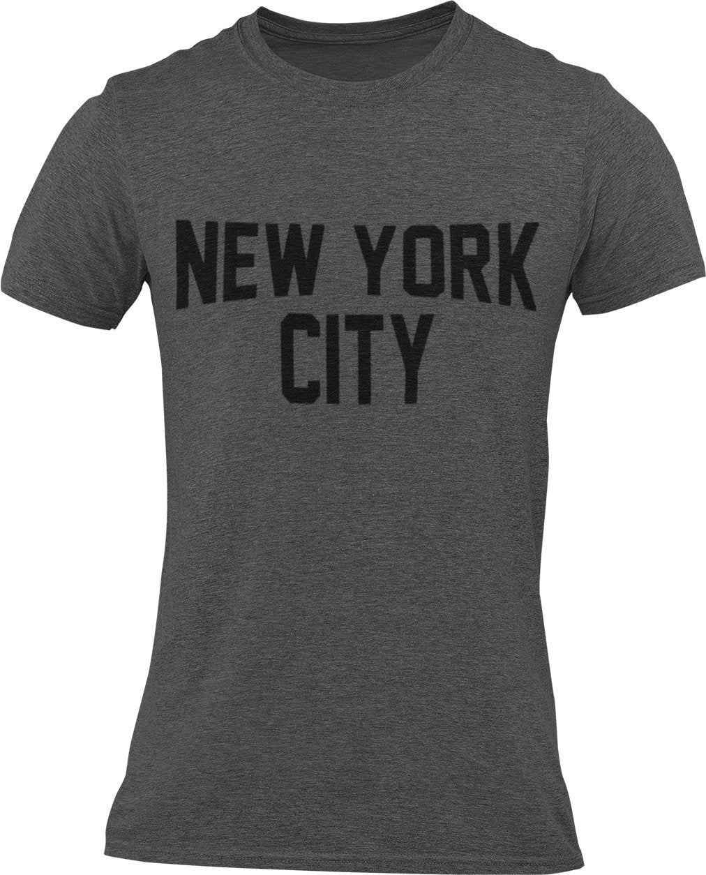 New York City Unisex T-Shirt Lennon T-Shirt mit Siebdruck in Dark Heather Charcoal