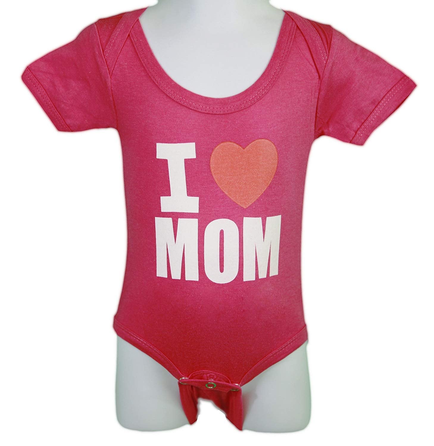 I Heart Mom Baby Bodysuit Pink Mothers Day Gift Girls Shirt