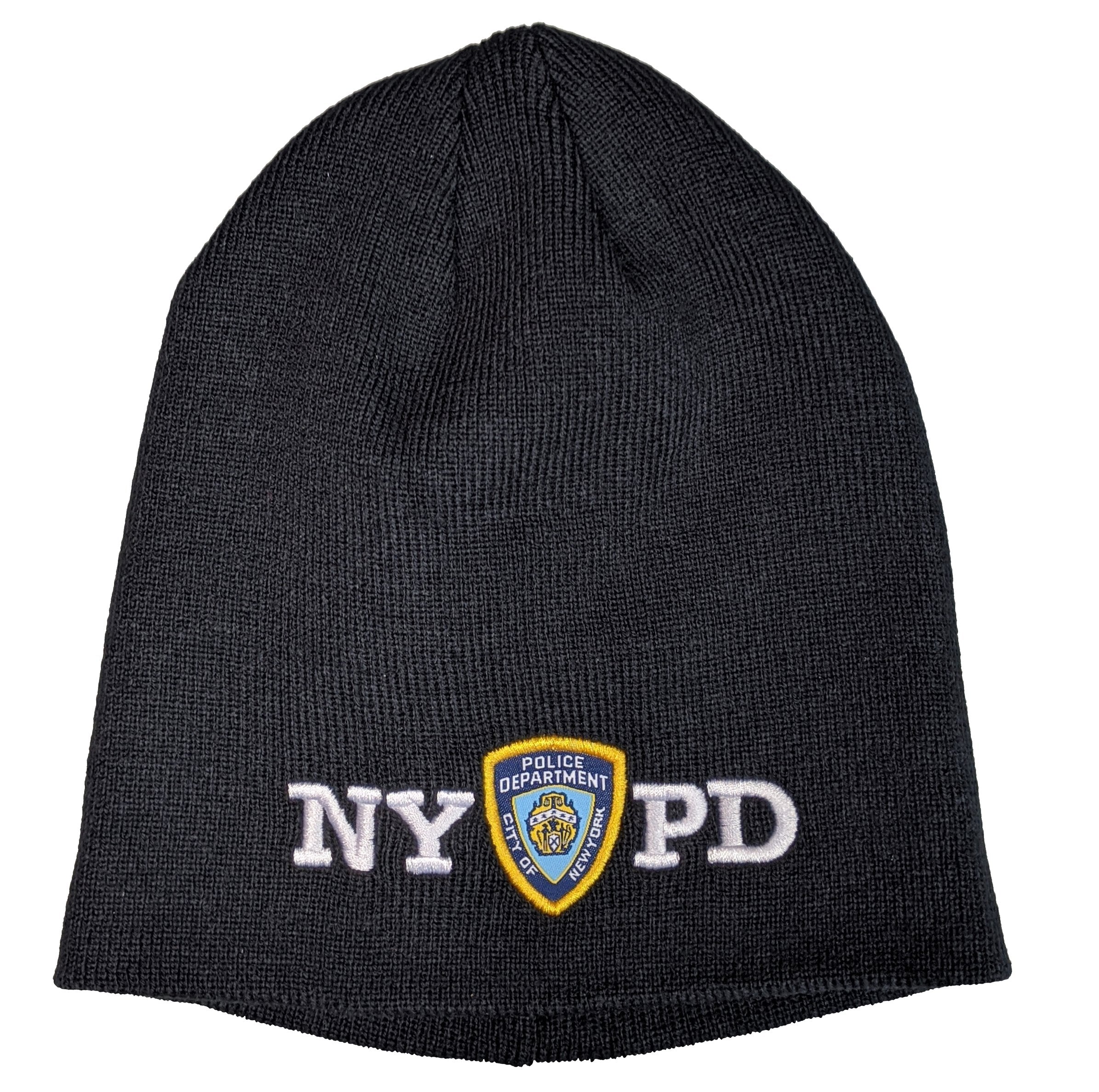 NYPD No Fold Winter Hat Beanie Skull Cap Officially Licensed Navy Blue