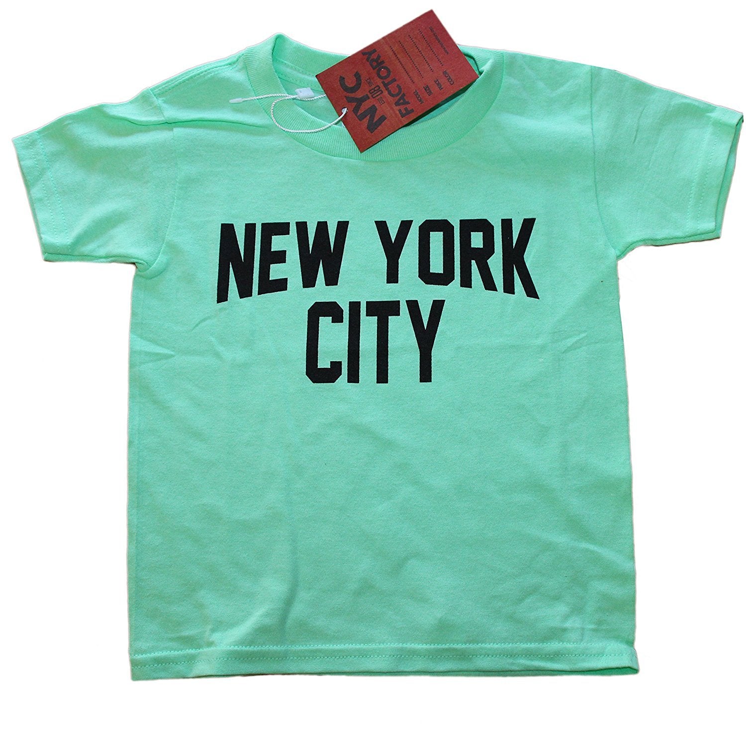 New York City Toddler T-Shirt Screenprinted Mint Green Baby Lennon Tee