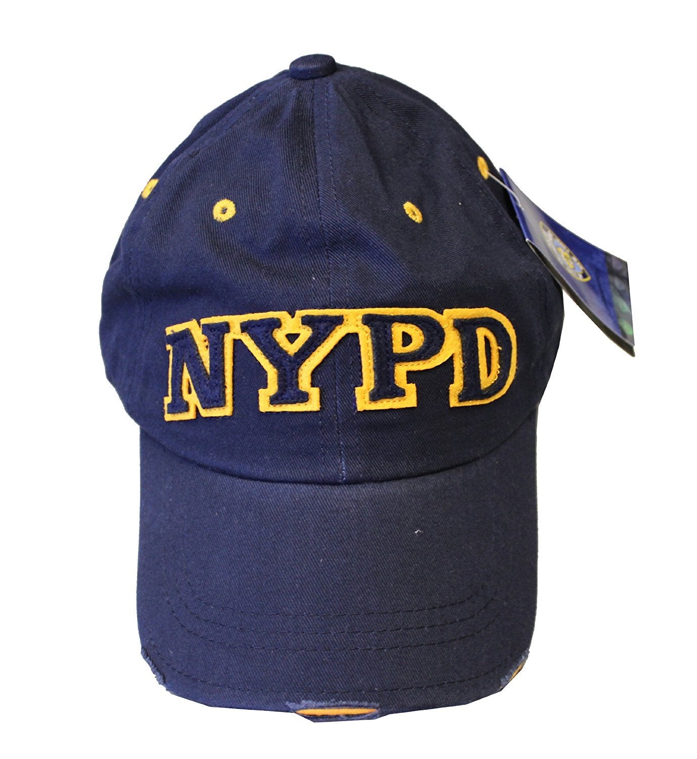 NYPD Baseball Hat New York Police Department Navy & Yellow One Size