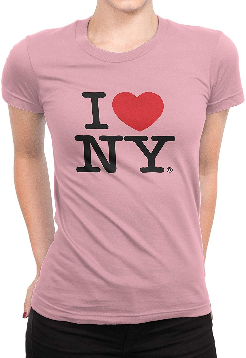 Ich liebe NY Damen T-Shirt T-Shirt hellrosa