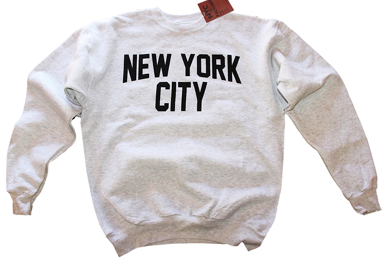 New York City Mens shirt Screenprinted Ash Gray Adult Lennon Sweatshirt