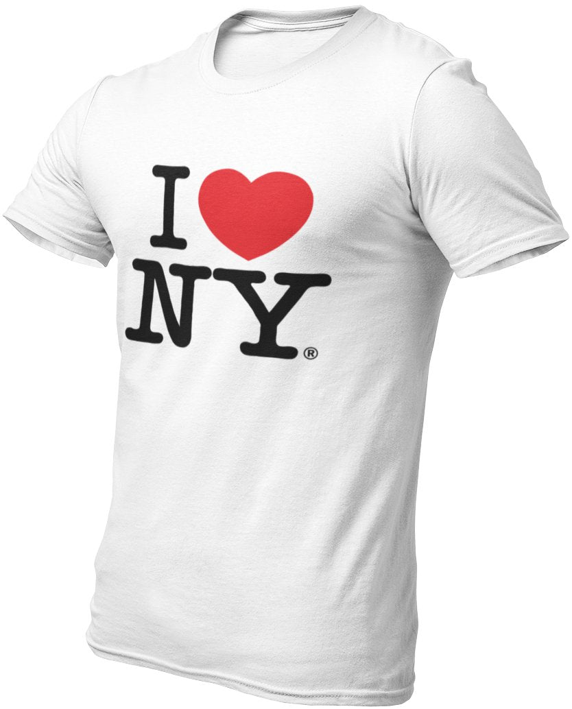 Men's I Love NY Officially Licensed Adult Unisex Tees (White)