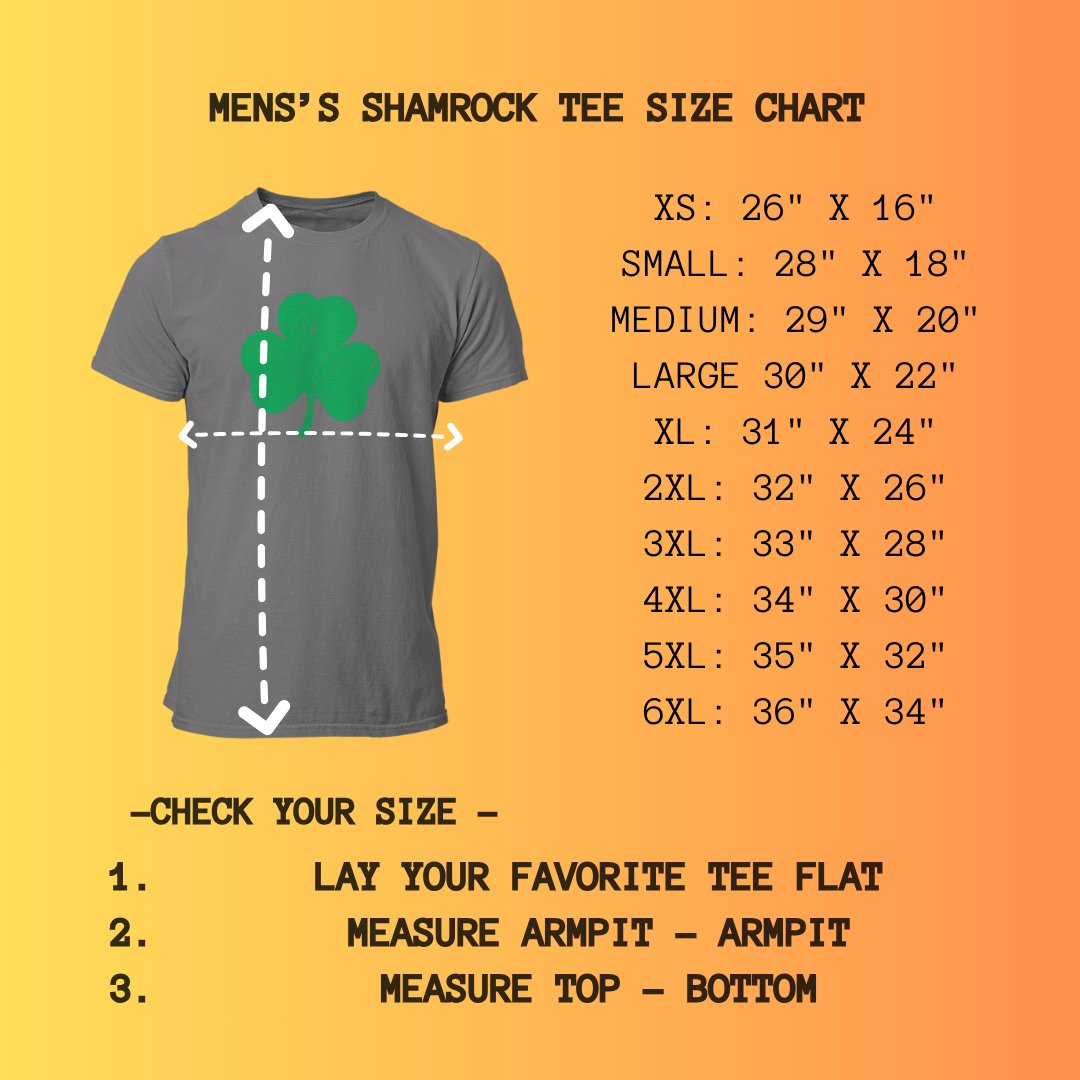 Shamrock Herren T-Shirt (Distressed Big Design, Anthrazit &amp; Grün)