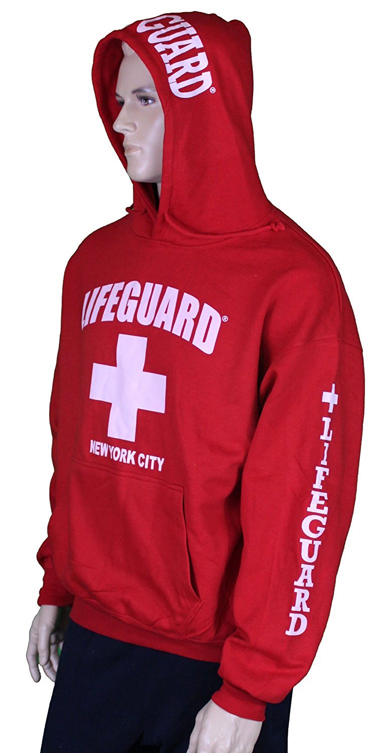 Lifeguard Hoodie Sweatshirt New York City Red