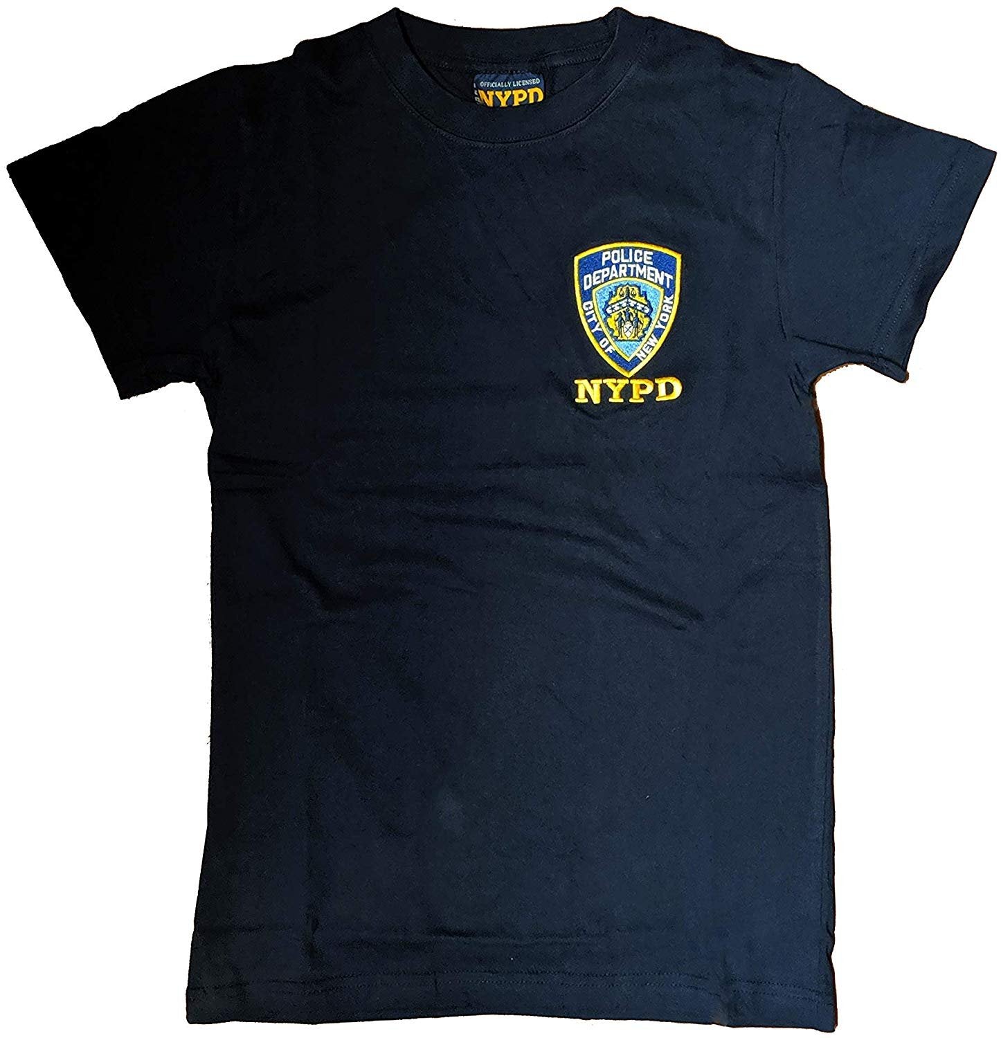 Men's NYPD Embroidered Chest Logo T-Shirt (Navy Blue)