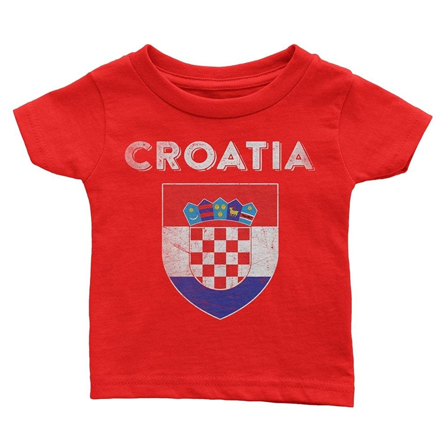 Croatia Flag Tee T-Shirt Toddler Distressed Retro II Shirt