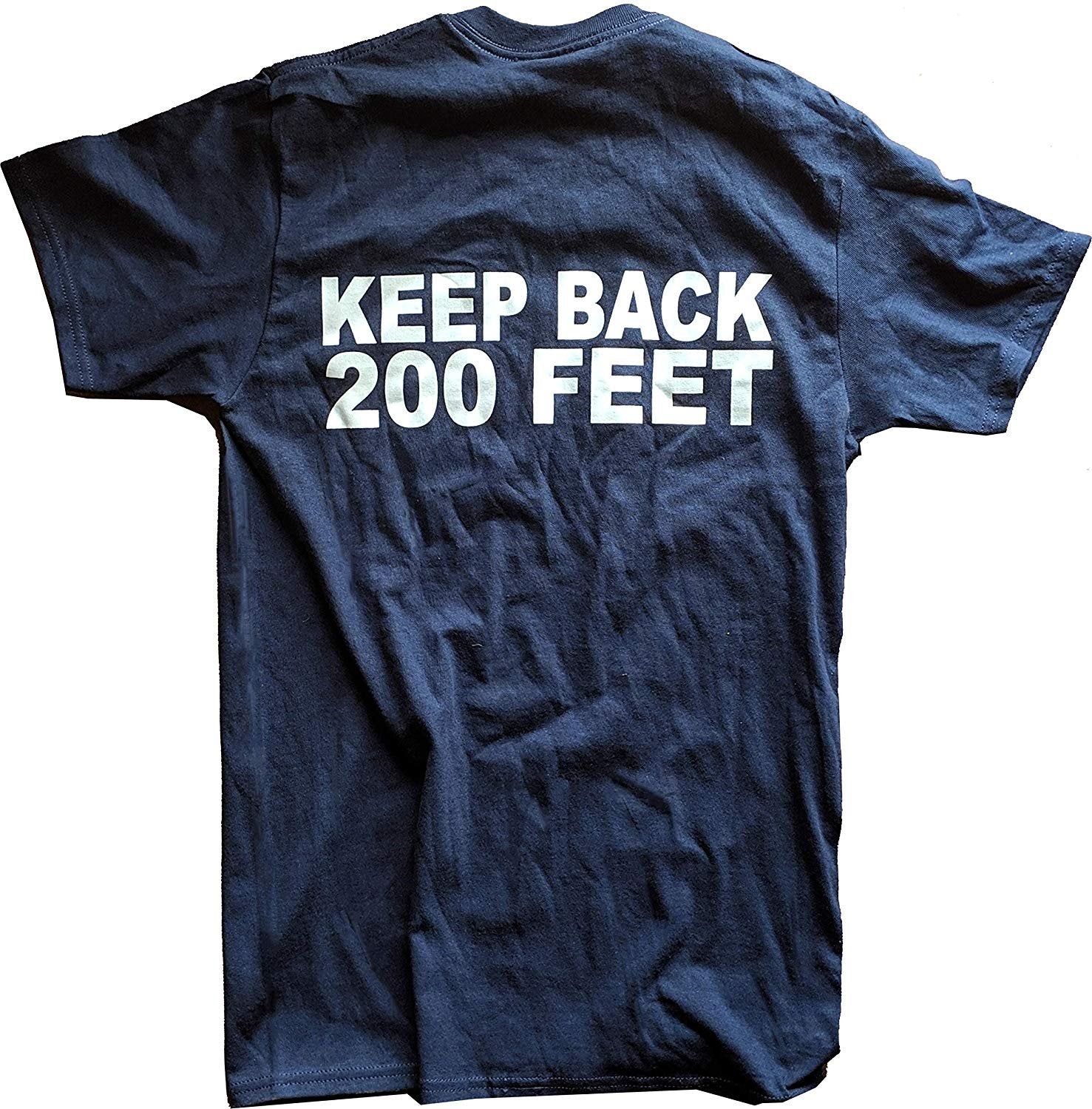 FDNY T-shirt Keep Back 200 Feet pour homme Bleu marine