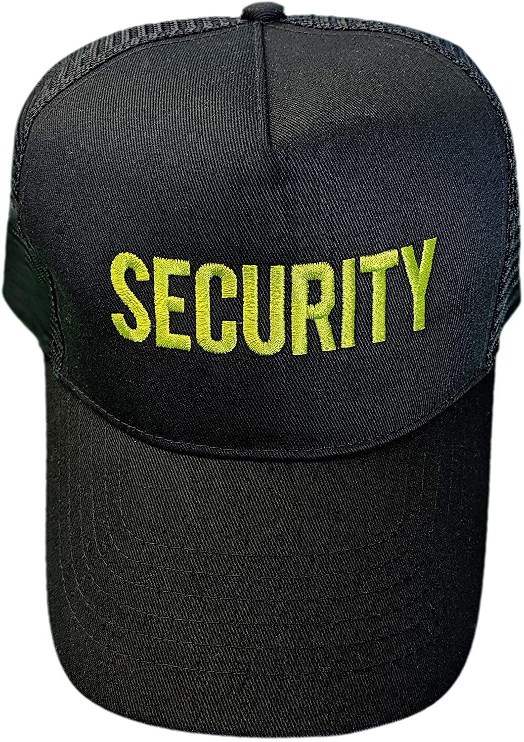 Security Baseball Trucker Hat  (Black/Neon)
