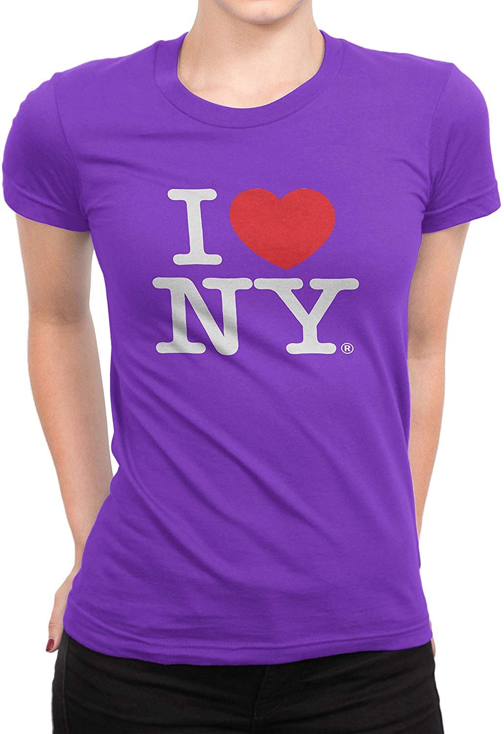 I Love NY T-Shirt Femme Tee Violet