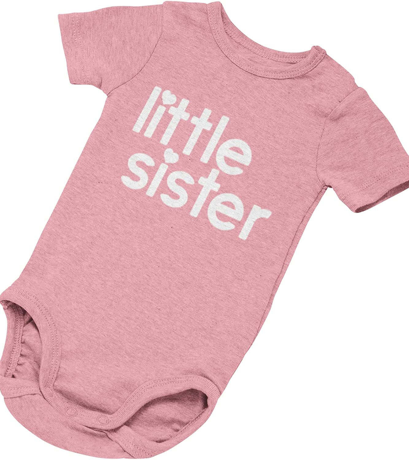 Little Sister Newborn Announcement Baby Gift Bodysuit (Pink)