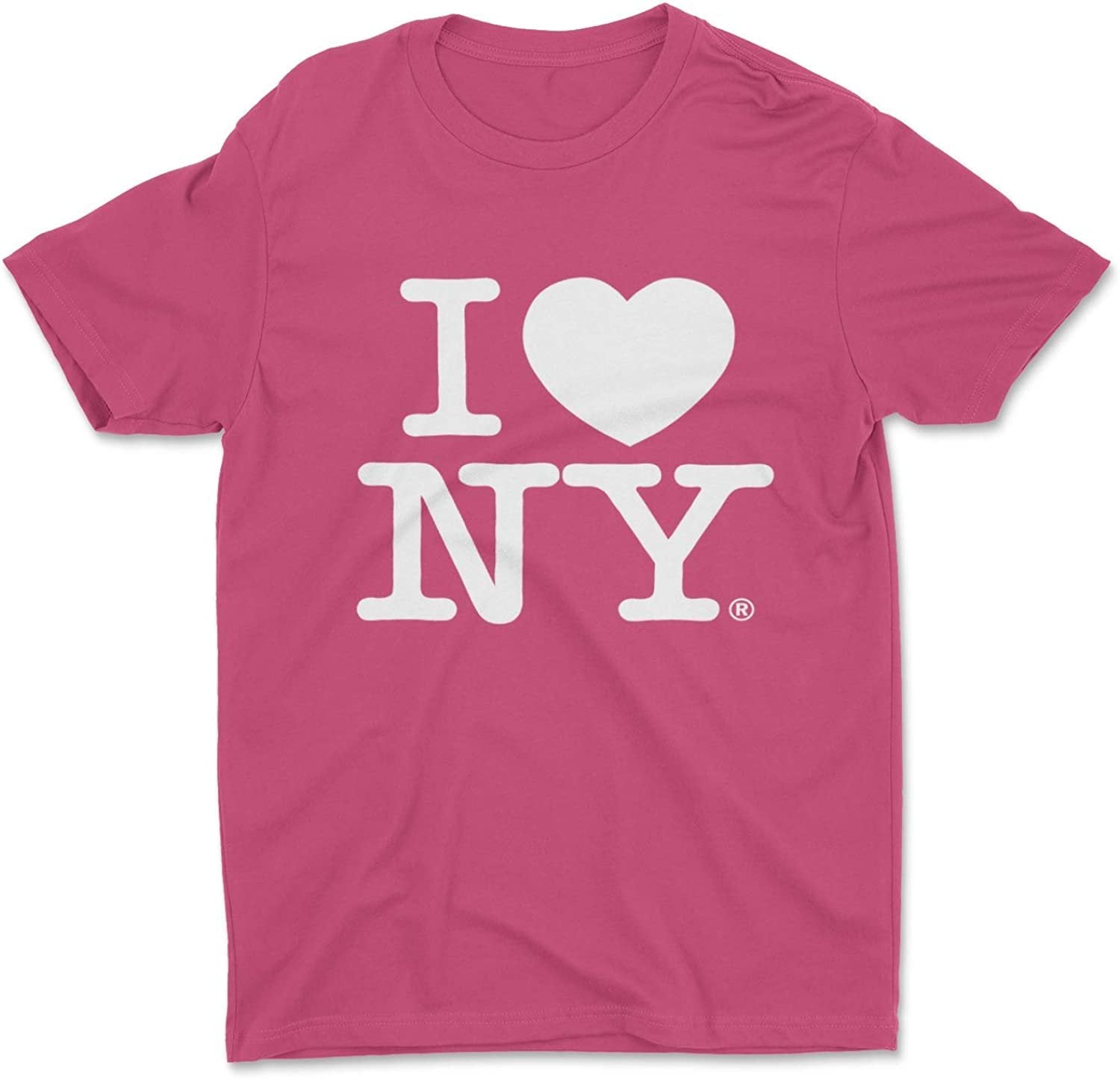 I Love NY Kids T-Shirt Officially Licensed Unisex Tees (Youth, Rasberry)