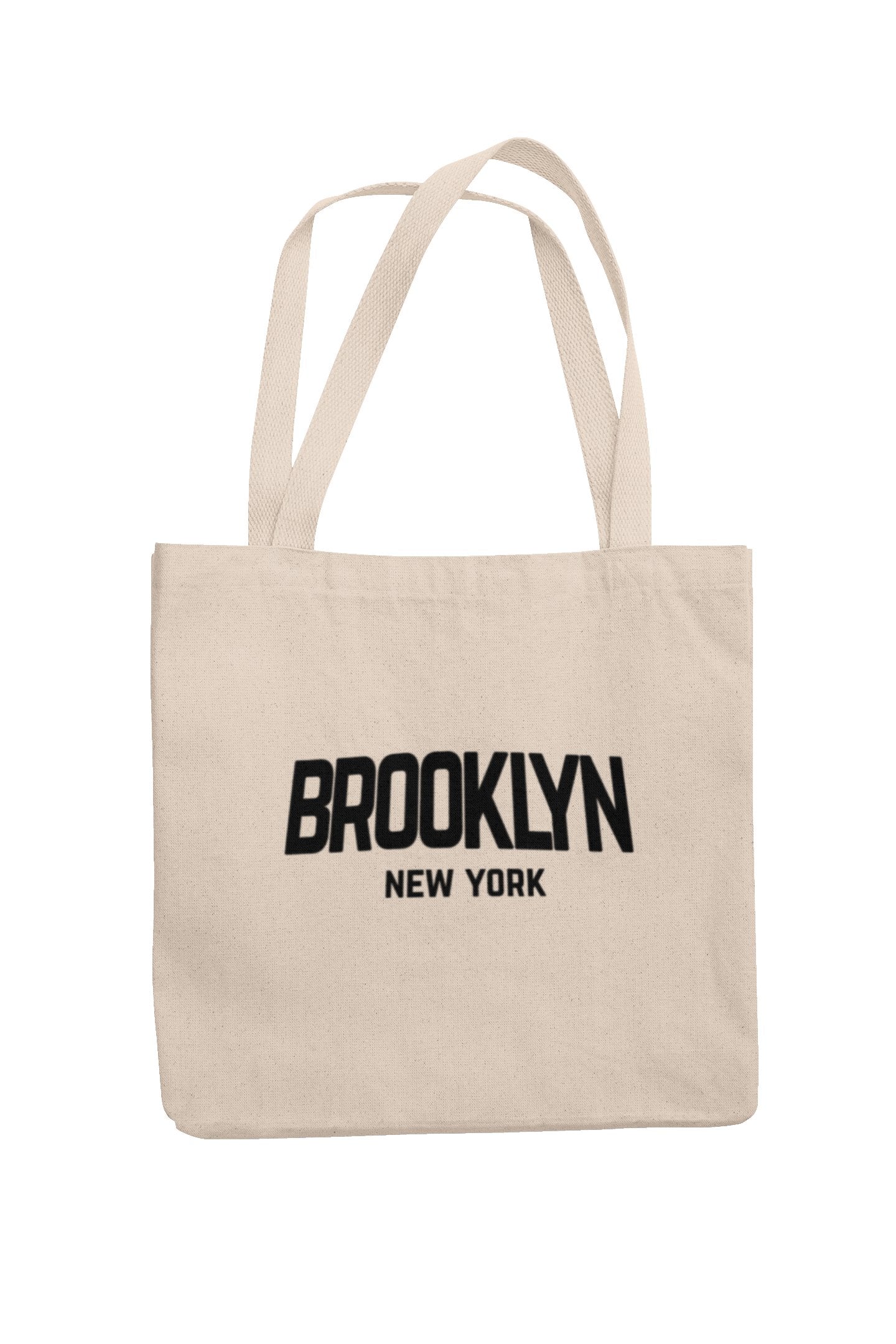 Brooklyn - Natural Handle - Tote Bag Vintage Style Retro City Cotton Canvas