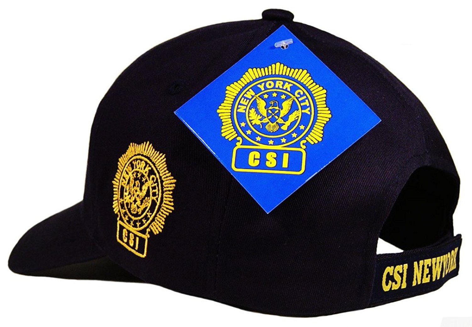 CSI New York Baseball Hat Navy Gold Law Enforcement Cap (NAVY / GOLD)