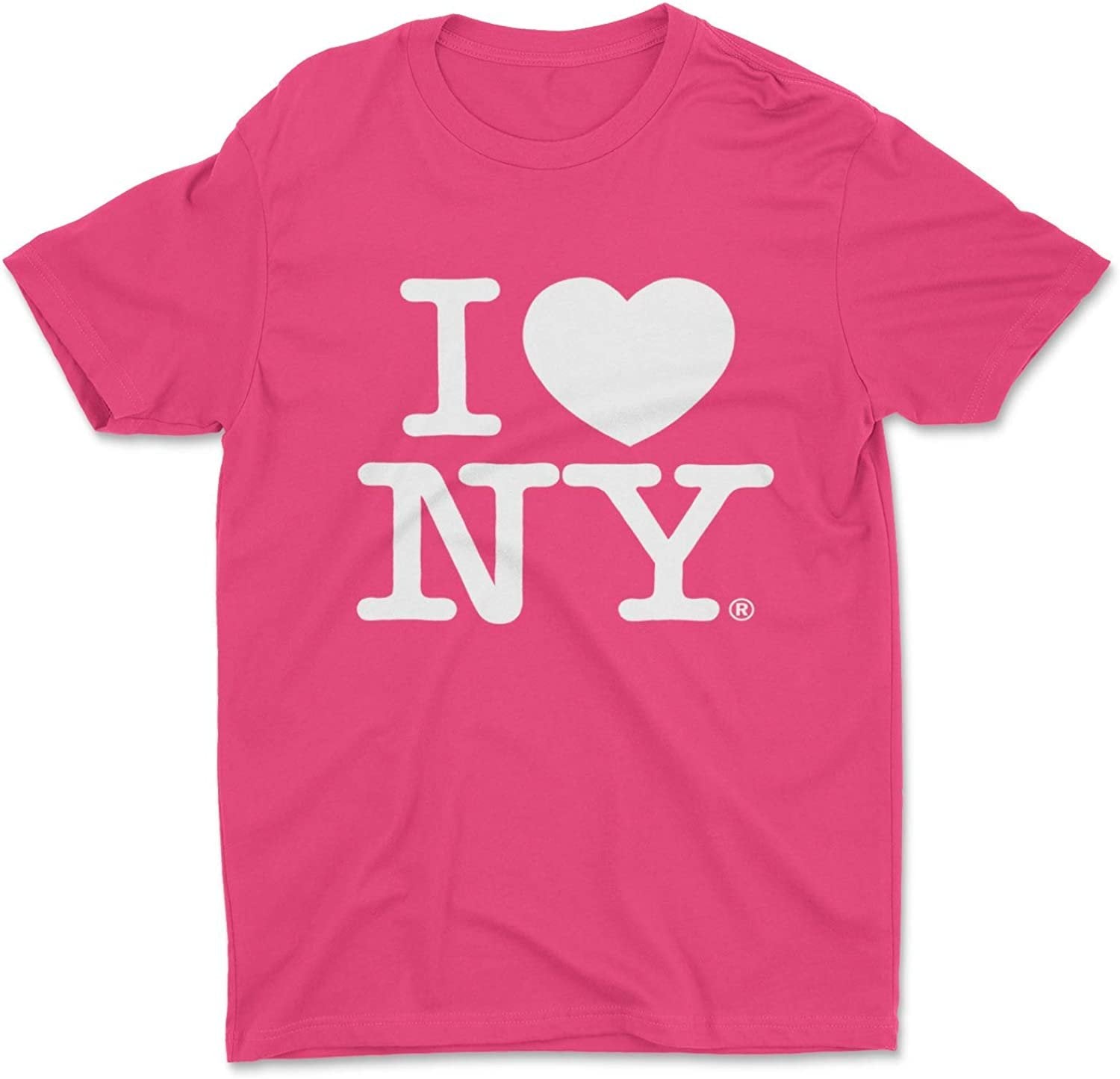 I Love NY Kids T-Shirt Officially Licensed Unisex Tees (Youth, Hot Pink)