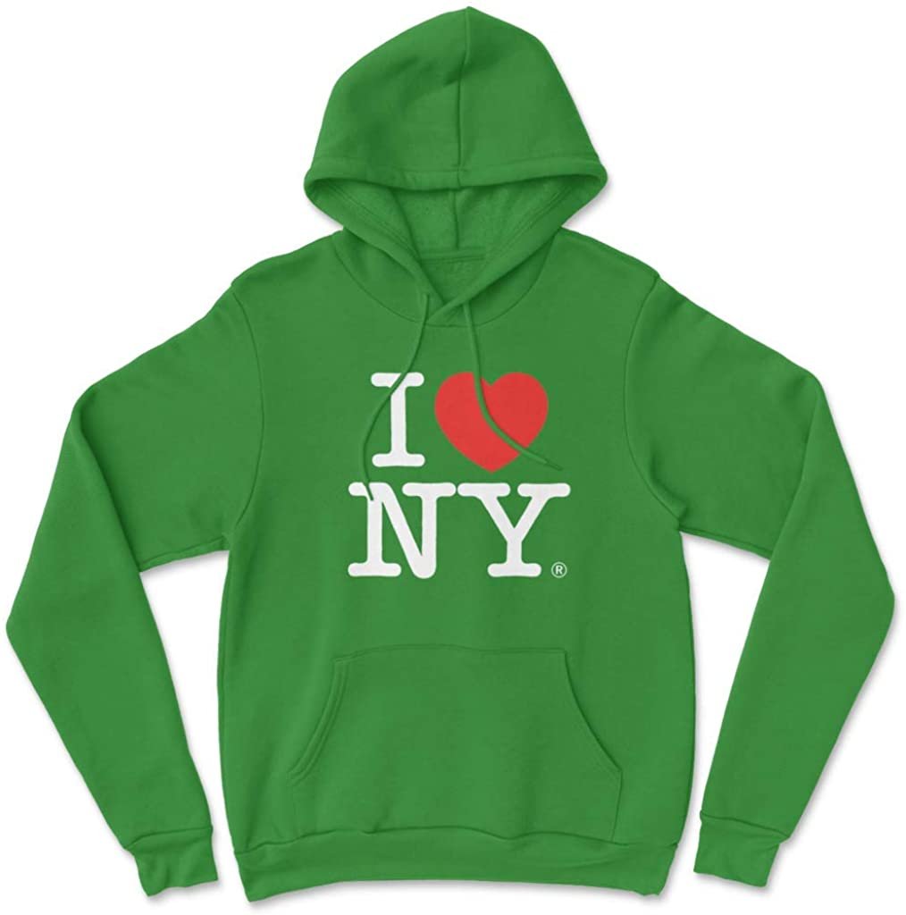 I Love NY Adult Unisex Hoodie Green