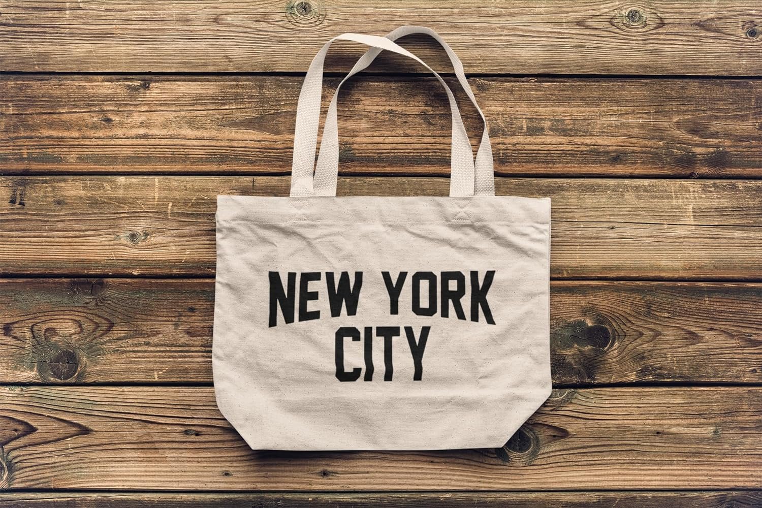 New York CIty - Jumbo Size Bag Vintage Style Retro City Cotton Canvas NYC Tote Bags
