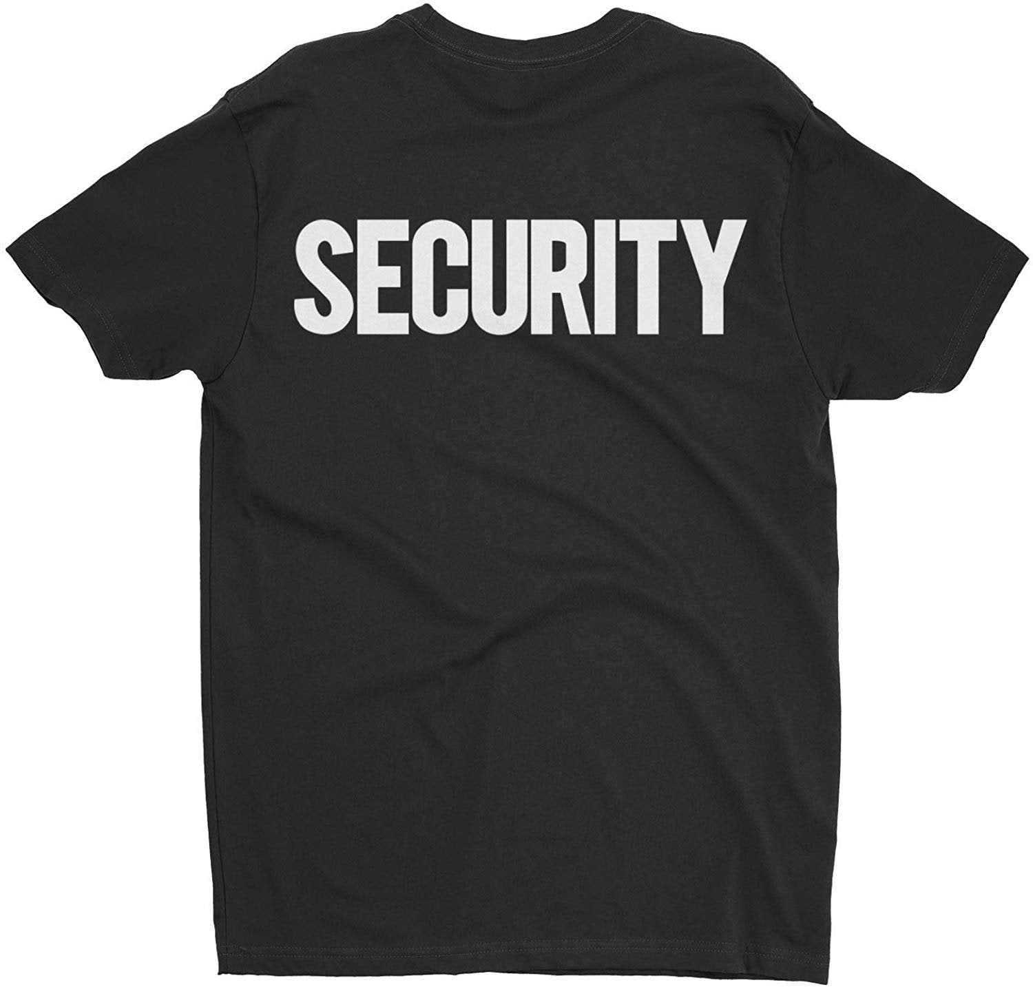 Sicherheits-T-Shirt für Herren (Brust- und Rückendruck, Premium, Schwarz/Weiß)