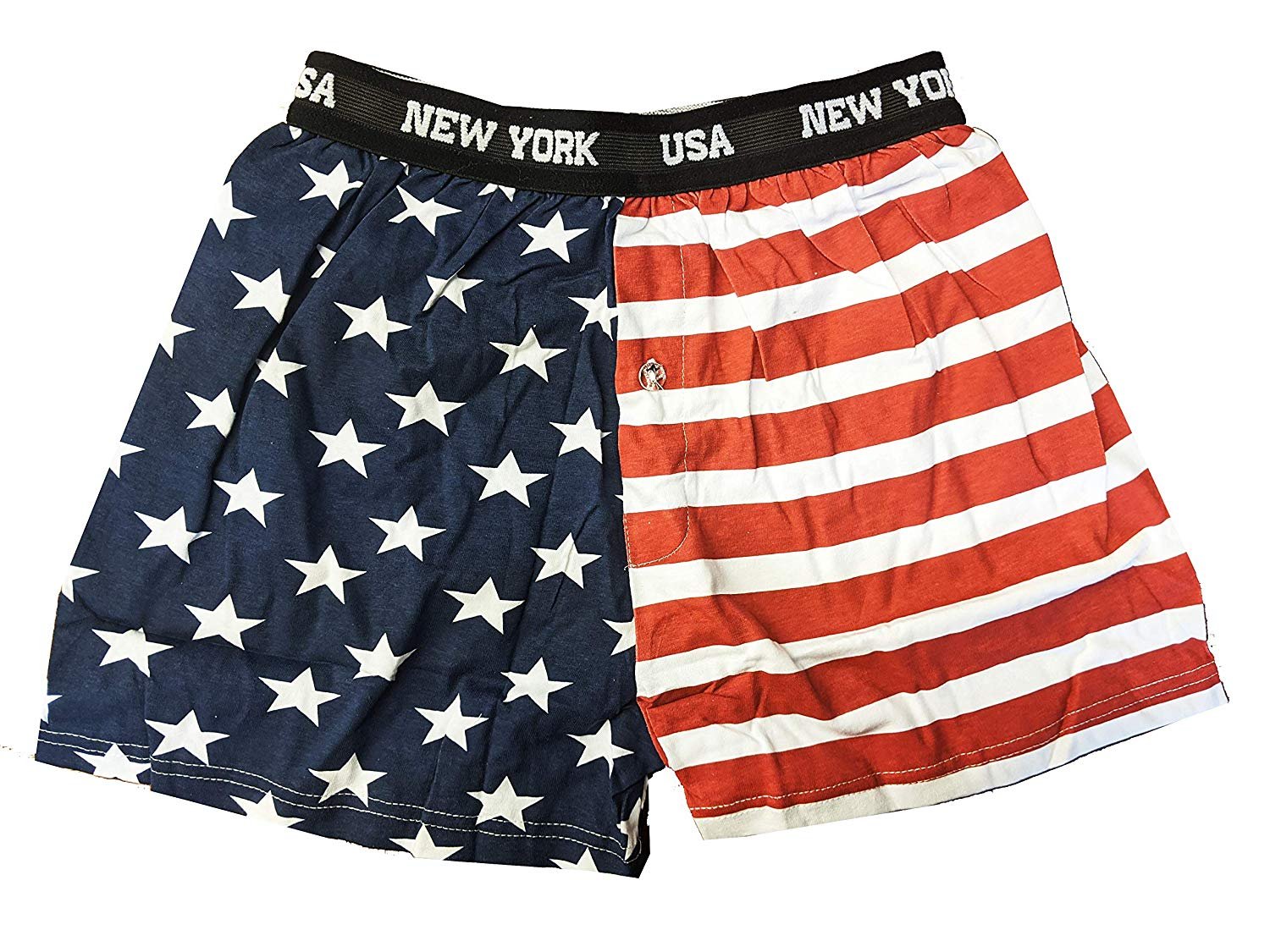 USA Flag Boxer Shorts Stars & Stripes New York City American (Large)
