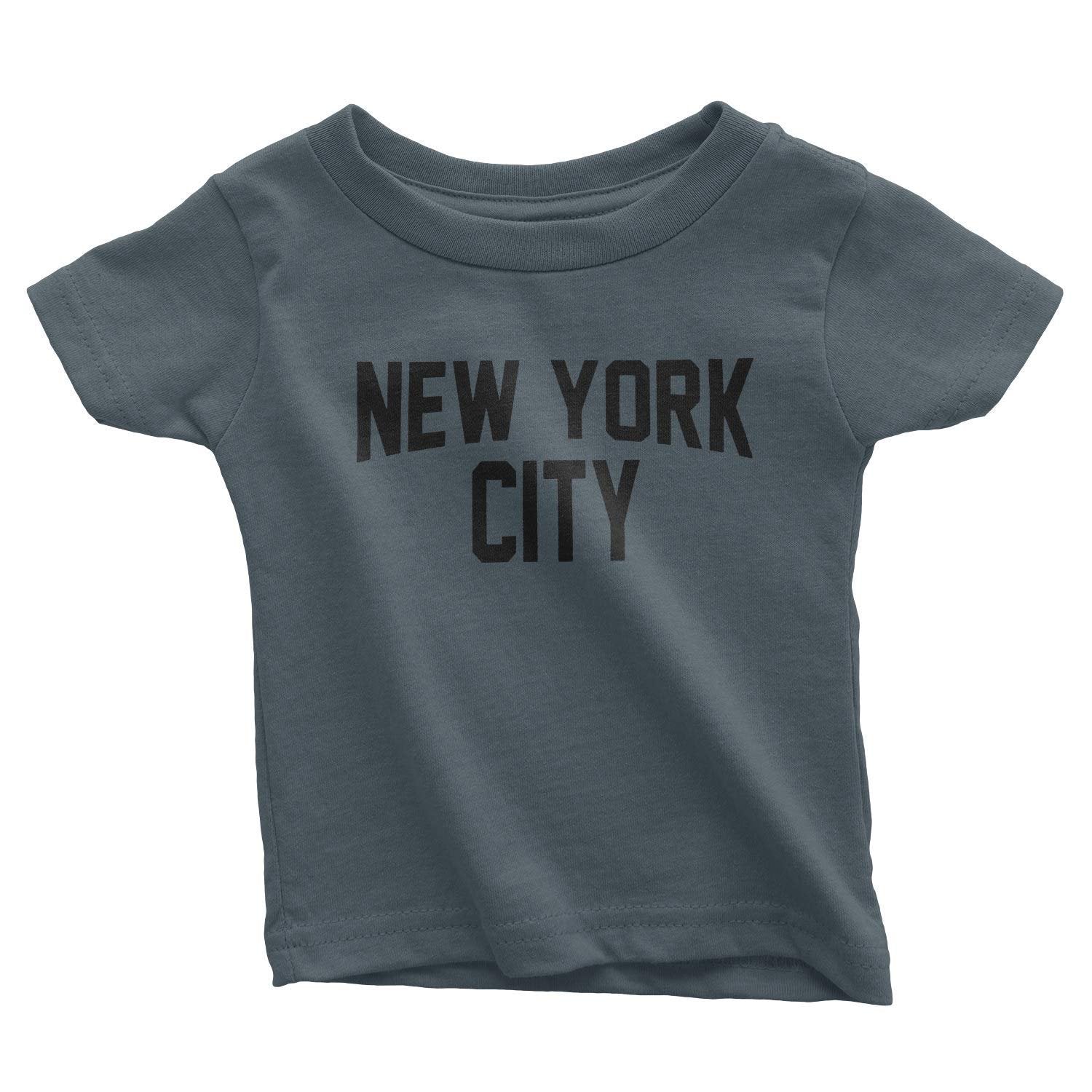 New York City Toddler T-Shirt Screenprinted Charcoal Baby Lennon Tee