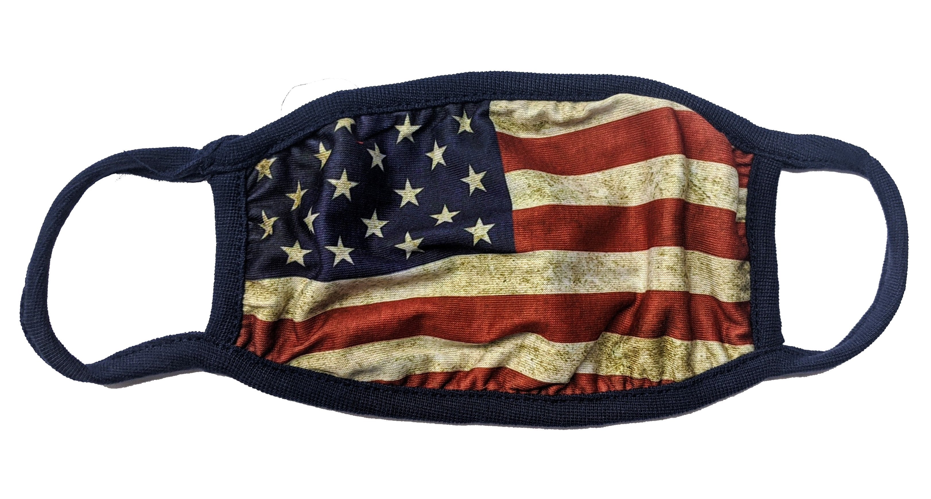 USA Distressed Flag Face Mask Adult Unisex Non Medical Cotton & Polyester