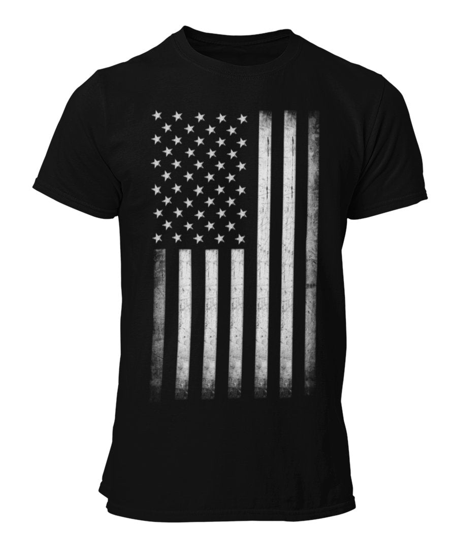 Stars & Stripes Premium Tee Soft Ringspun USA Flag Retro Lightweight T-Shirt