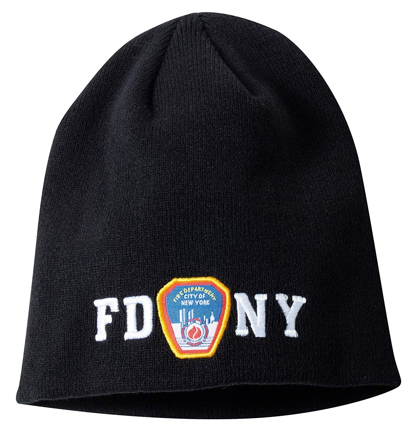 FDNY No Fold Winter Hat Beanie Skull Cap Officially Licensed Black