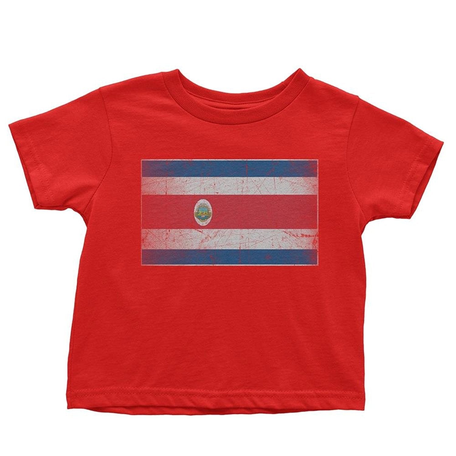 Costa Rica Flag Tee Infant T-Shirt Baby Vintage Retro Boys I