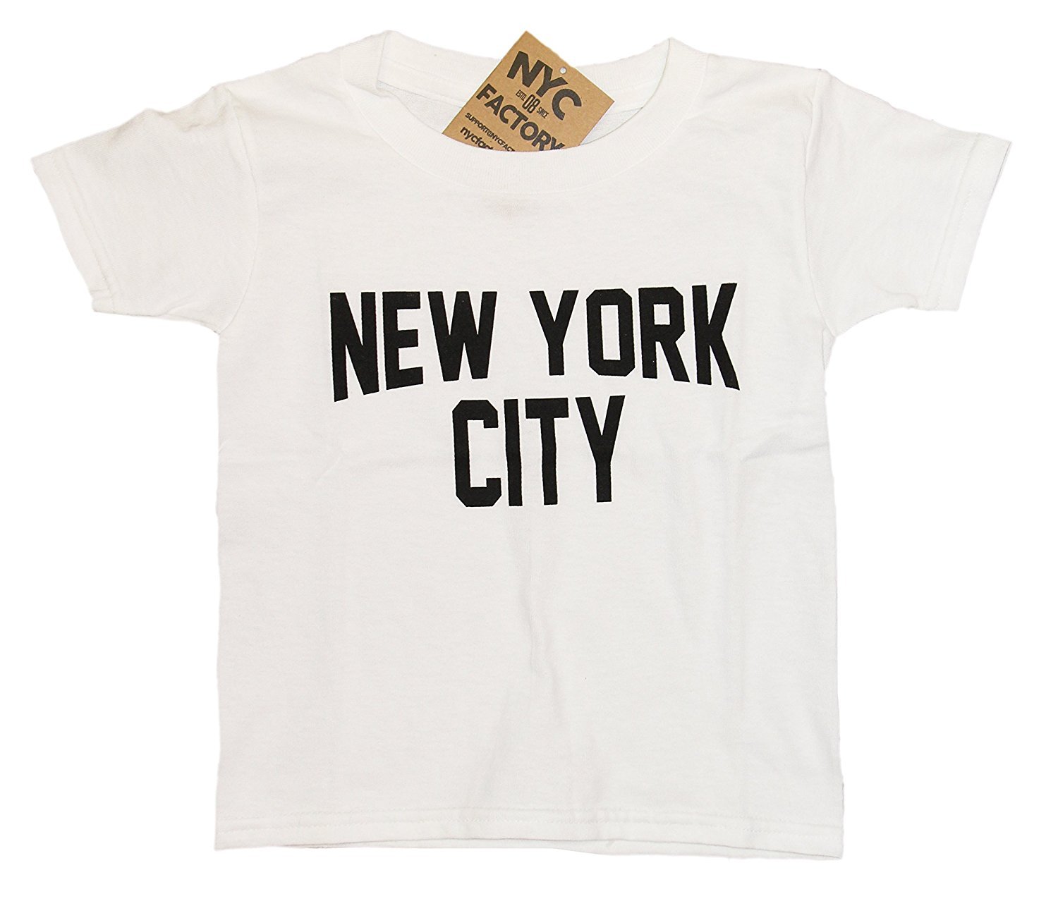 New York City Toddler T-Shirt Screenprinted White Baby Lennon Tee 4t